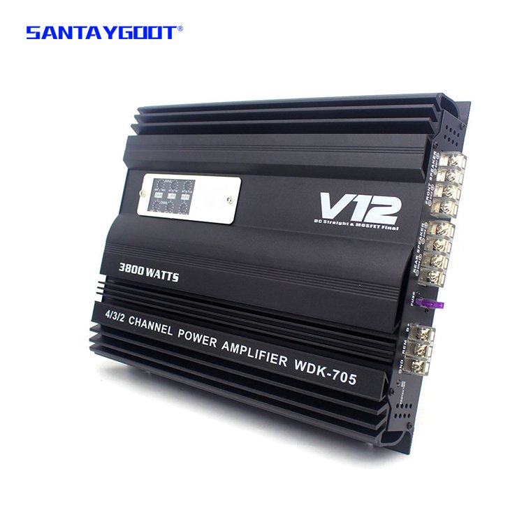 Car Amplifier Monoblock Power 12V Class AB Car Amplifier 4-channel(WDK-V705)